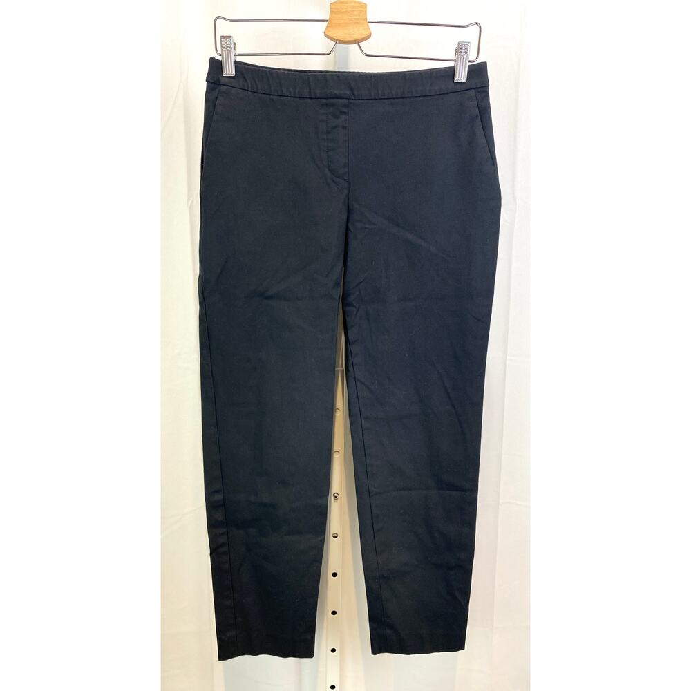 THEORY 6 Thaniel Approach Pants Pull On Ankle Crop Stretch Cotton Blend Black